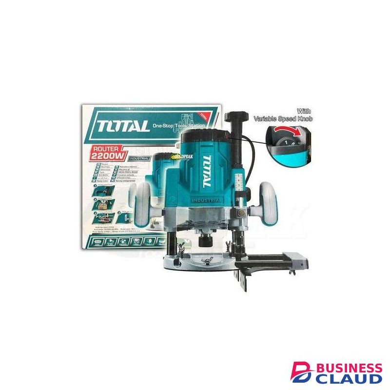 TOTAL TOTAL, TR111226 Plunge Industrial Router 2200W Wood Working Router
