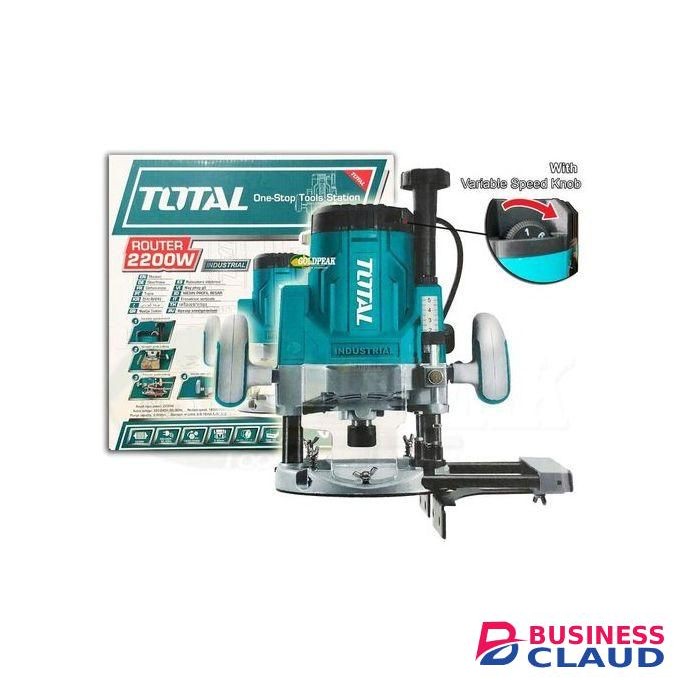 TOTAL TOTAL, TR111226 Plunge Industrial Router 2200W Wood Working Router