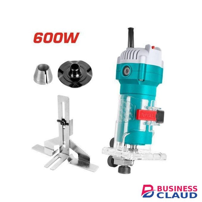 TOTAL Wood Router,Router Tool Wood Trimmer Router Electric Hand Trimmer Laminate Milling Engraving Hand Machine Joiner Tool Electric for Slotting Trimming Carving 600W 34500rpm