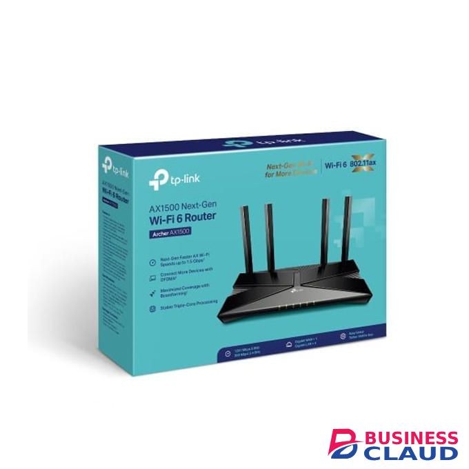 TPLink TP Link AX1500 Smart WiFi 6 Router (Archer AX10) – 802.11ax Router, 4 Gigabit LAN Ports, Dual Band AX Router, Beamforming, OFDMA, MU-MIMO, Parental Controls, Works With Alexa