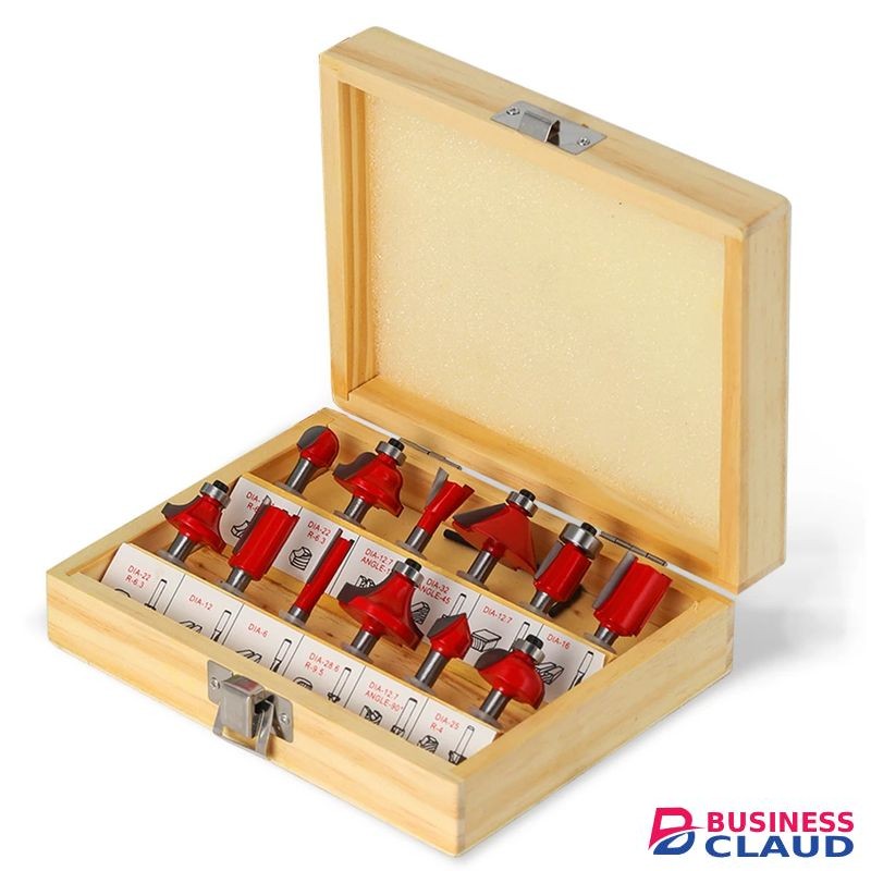 Router Bit Set 12 Pcs Multi Shape For Router/Trimmer Combo
