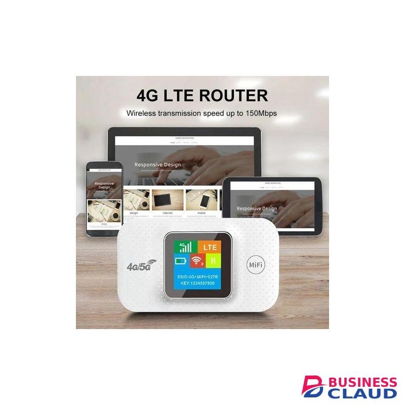 4G LTE Mobile WiFi Router 3000mAh 150Mbps Modem Router Type-C with Sim Card Slot Mini Outdoor Hotspot for Home Office Car Travel