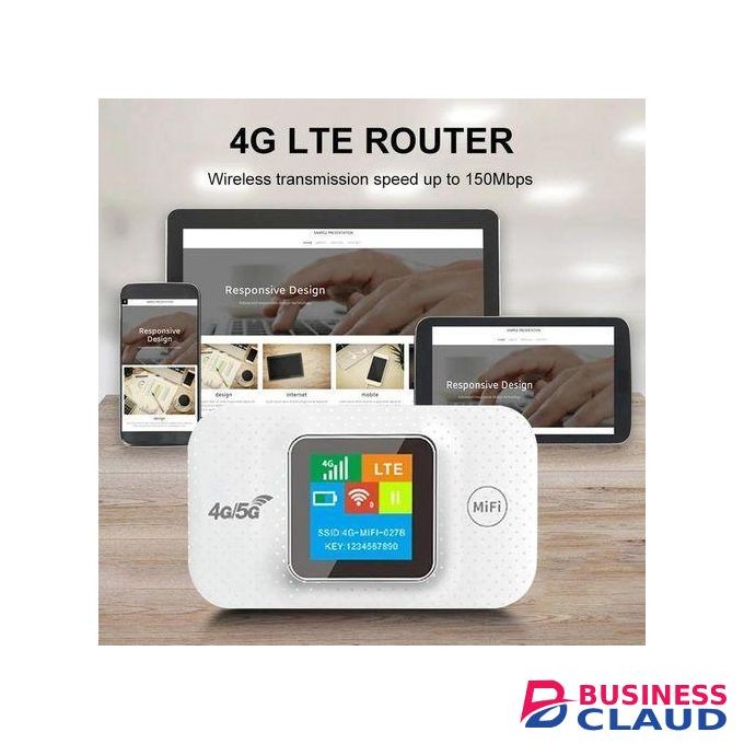 4G LTE Mobile WiFi Router 3000mAh 150Mbps Modem Router Type-C with Sim Card Slot Mini Outdoor Hotspot for Home Office Car Travel