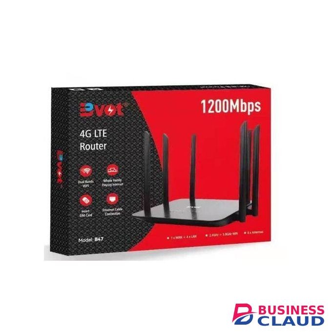 BVOT B47 4G LTE Wireless Router â€“ High-Speed WiFi, Dual Antenna, Plug & Play, Portable 4G SIM Router for Home, Office & Travel Internet Connectivity