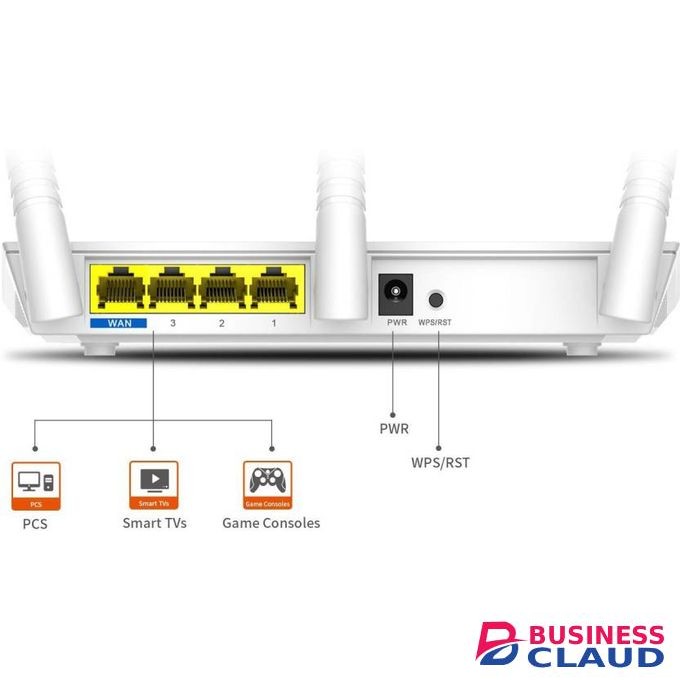 tenda 300Mbps Wireless Router, With 3 Fixed Antenna