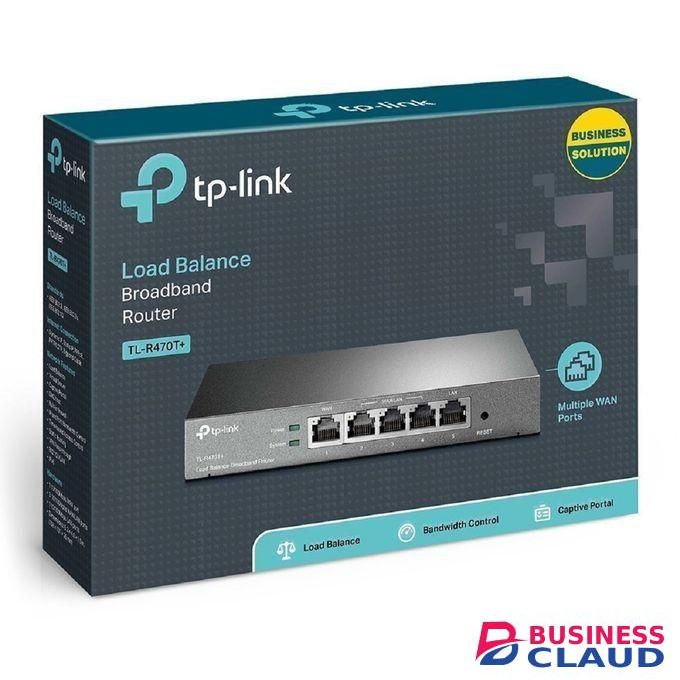 TPLink TP Link TL-R470T+ Desktop Load Balance Broadband Router - Black