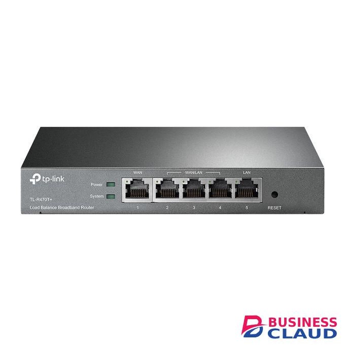 TPLink TP Link TL-R470T+ Desktop Load Balance Broadband Router - Black