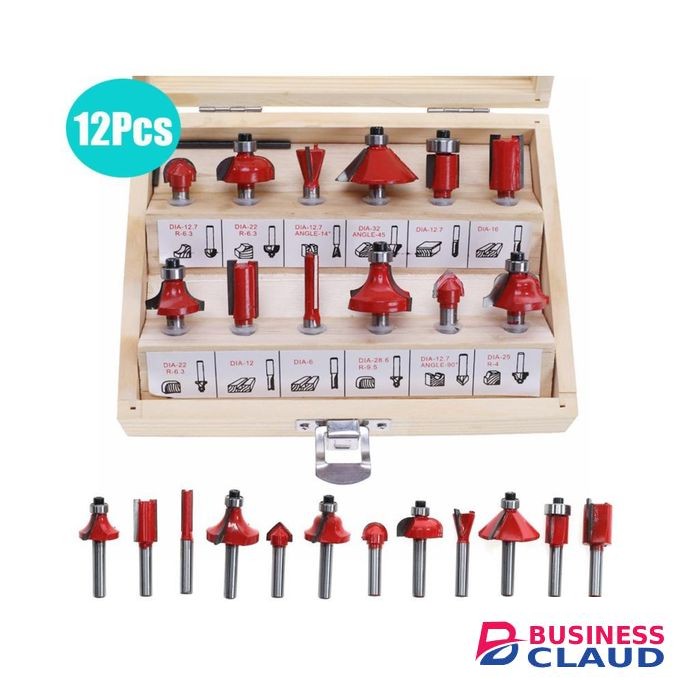 12pcs Professional Routers Trimming Woodworking