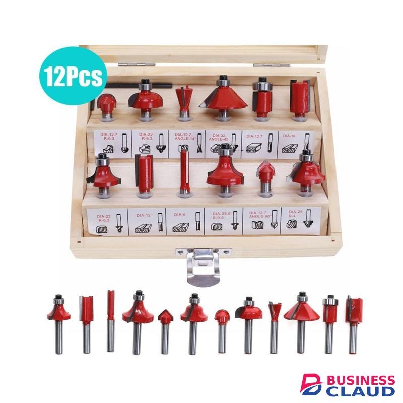 12pcs Professional Routers Trimming Woodworking