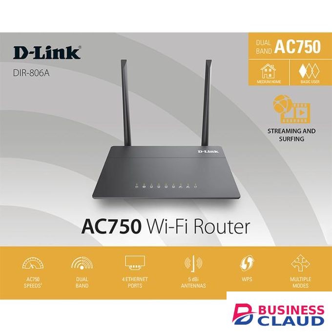 D-Link AC750 Dual Band Wi-Fi 5 Router