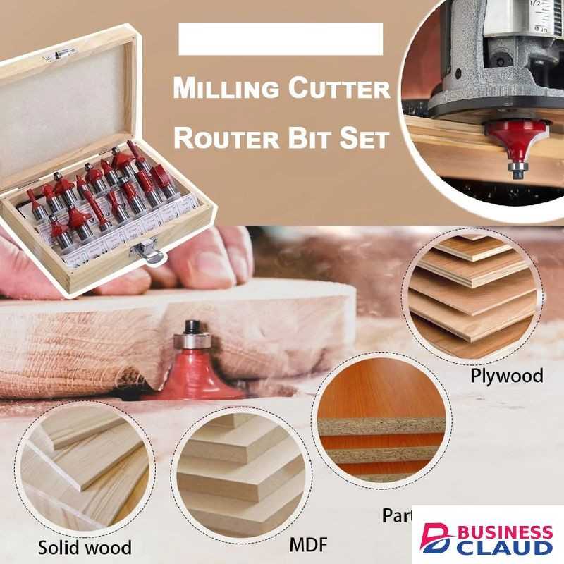 12pcs Milling Cutter Router Bit Set