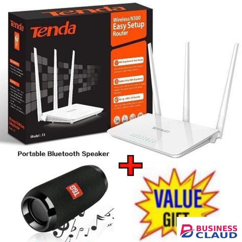 tenda F3 N300 300Mbps Wireless WiFi Router +Bluetooth Speaker