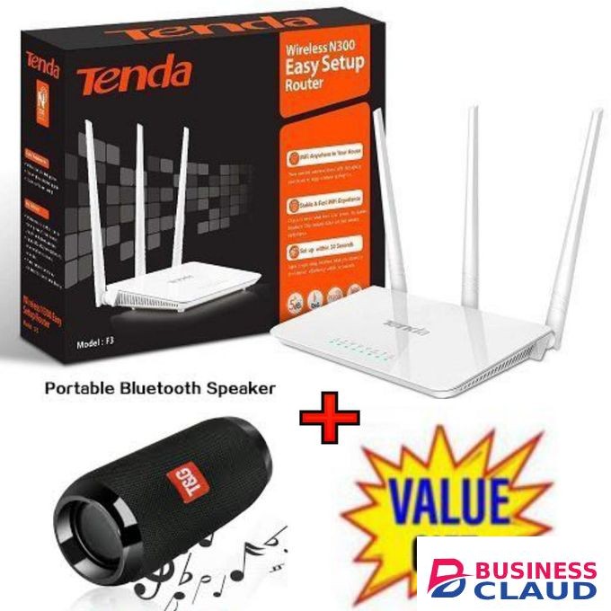tenda F3 N300 300Mbps Wireless WiFi Router +Bluetooth Speaker