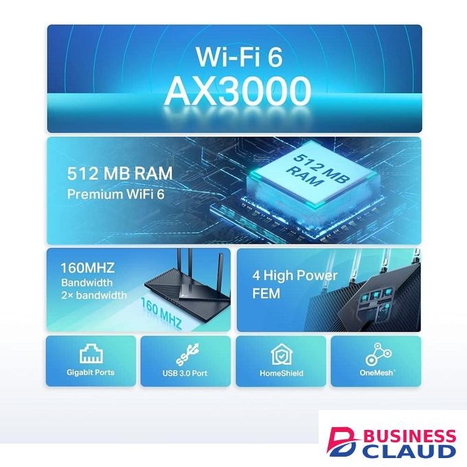TP-Link Archer AX55 AX3000 Dual Band Gigabit Wi-Fi 6 Router