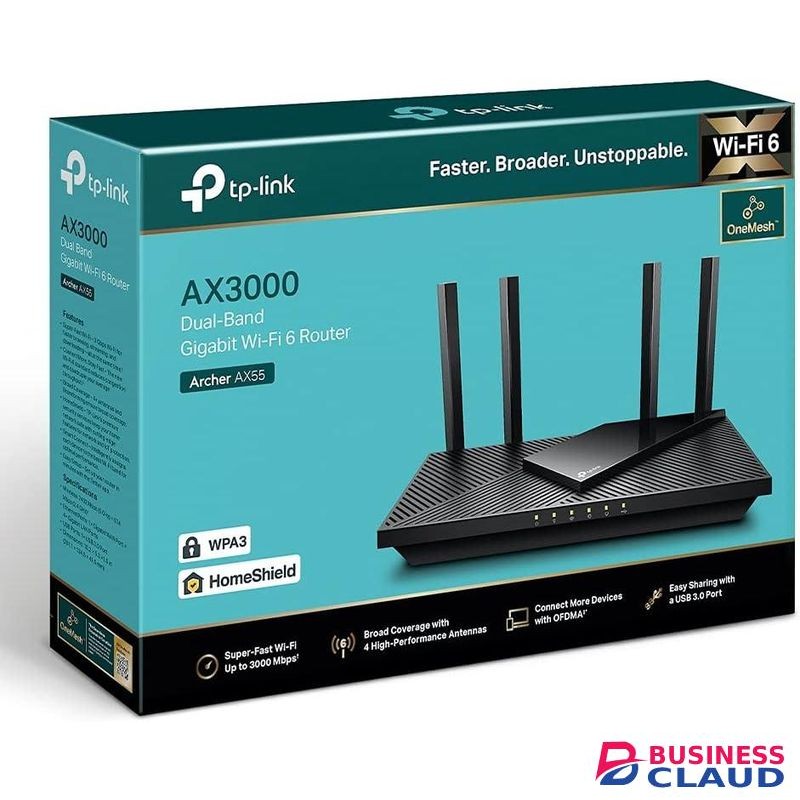 TP-Link Archer AX55 AX3000 Dual Band Gigabit Wi-Fi 6 Router