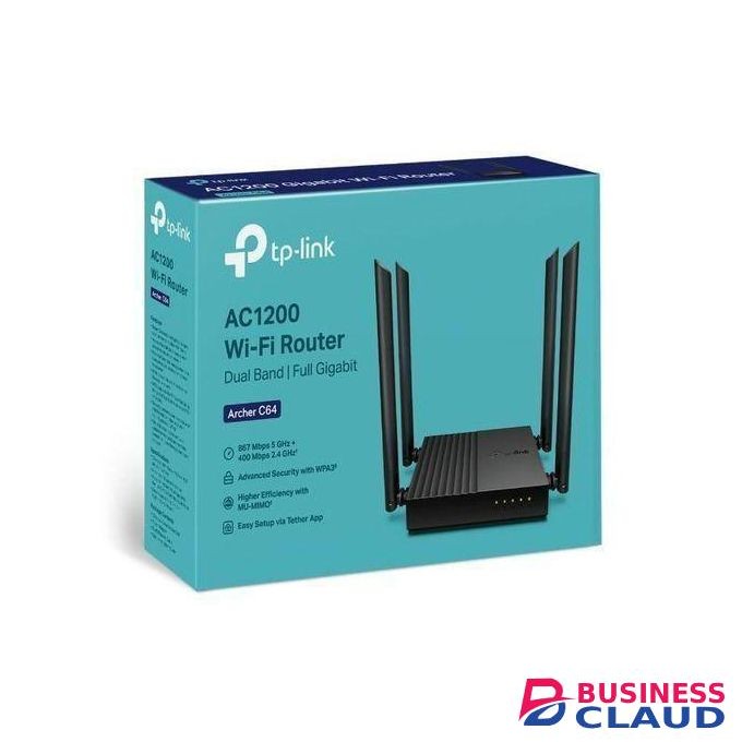 TP Link Archer C64 AC1200 Wireless MU-MIMO WiFi Gigabit Router