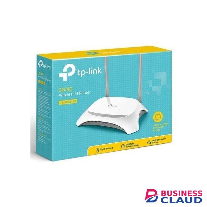 TP Link TL-MR3420 - Wireless N Router - 3G/4G - White