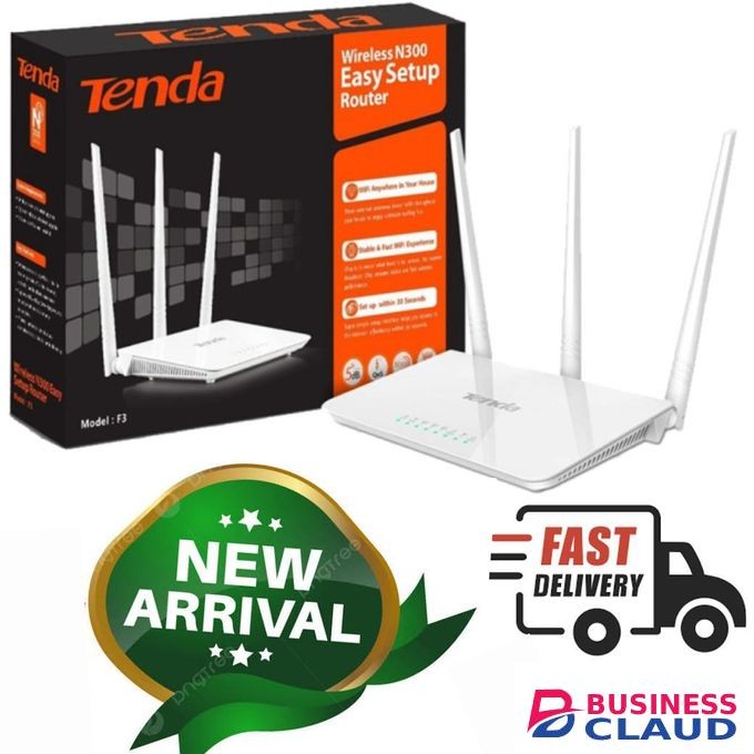 tenda F3 N300 300Mbps quality efficient Wireless WiFi Router .