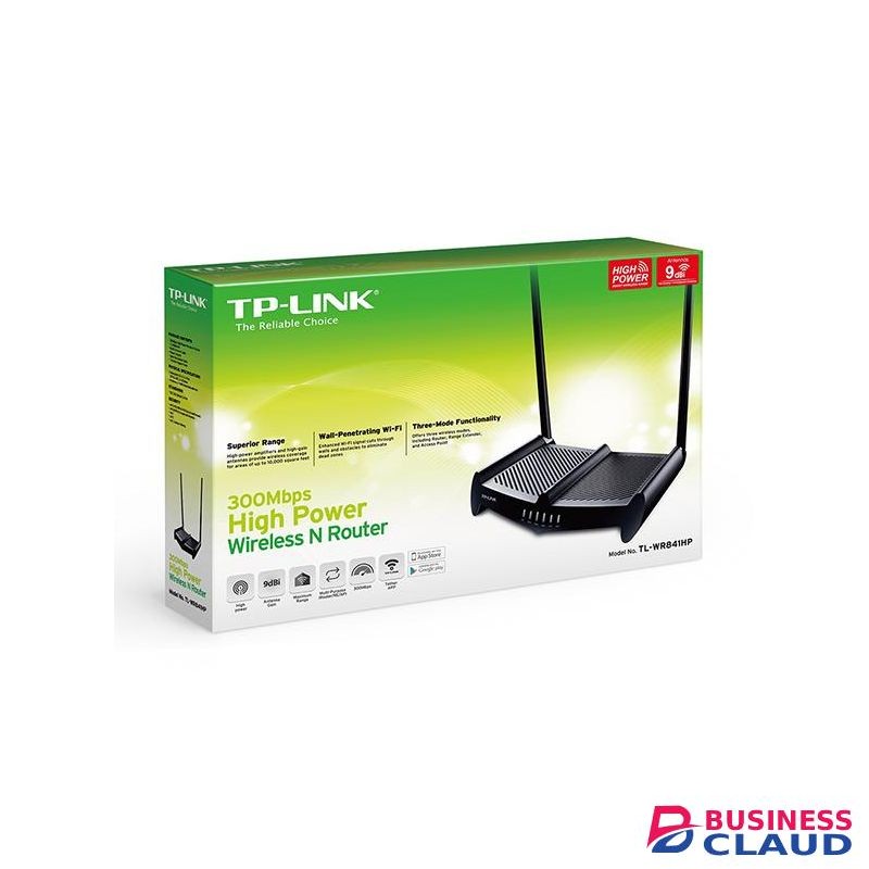TP Link TL-WR841HP 300MBPS HIGH POWER WIRELESS N ROUTER - Black