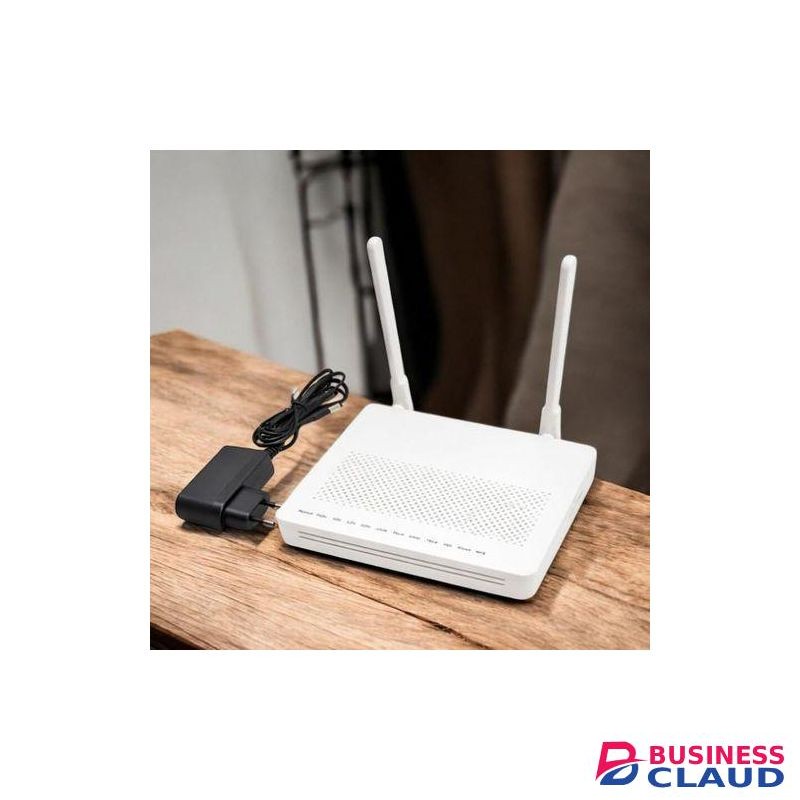 XPON GPON ONU FTTH Fiber Router with Dual Antennas, High Speed Internet, Stable Wireless Signal and LED Indicators