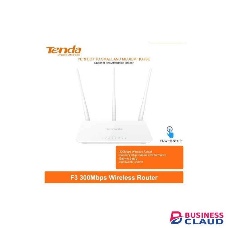 tenda F3 Wifi Router 300Mpbs 3*Antenna 200 Square Meters Signal Of Coverage Wireless