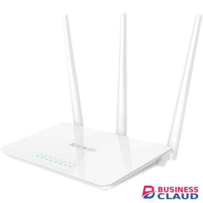 tenda F3 300Mbps Wireless Router, With 3 Fixed Antenna, 3Lan, 1Wan Port, White