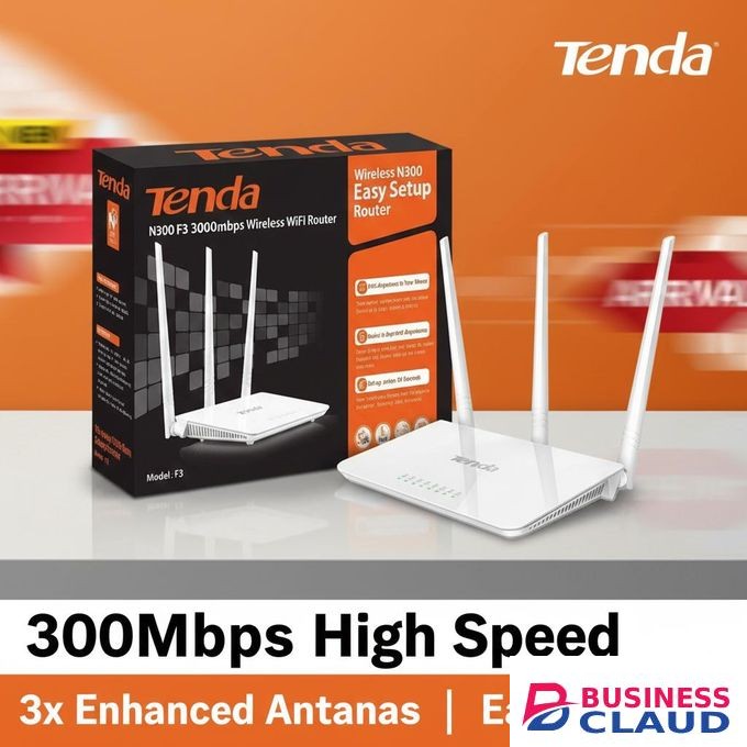 tenda F3 N300 Wireless WiFi Router 300Mbps High-Speed Internet Hub