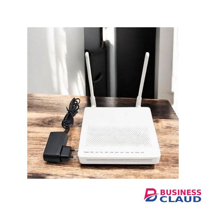 XPON GPON ONU Fiber Optic Network Router with Dual Antennas, Stable WiFi, Multiple LAN Ports for FTTH Internet