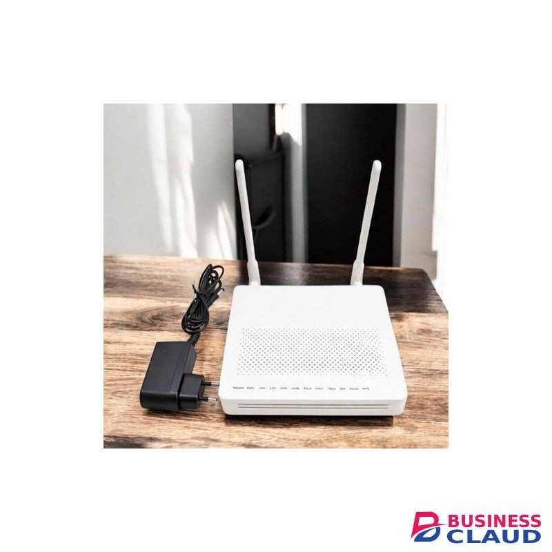 XPON GPON ONU Fiber Optic Network Router with Dual Antennas, Stable WiFi, Multiple LAN Ports for FTTH Internet