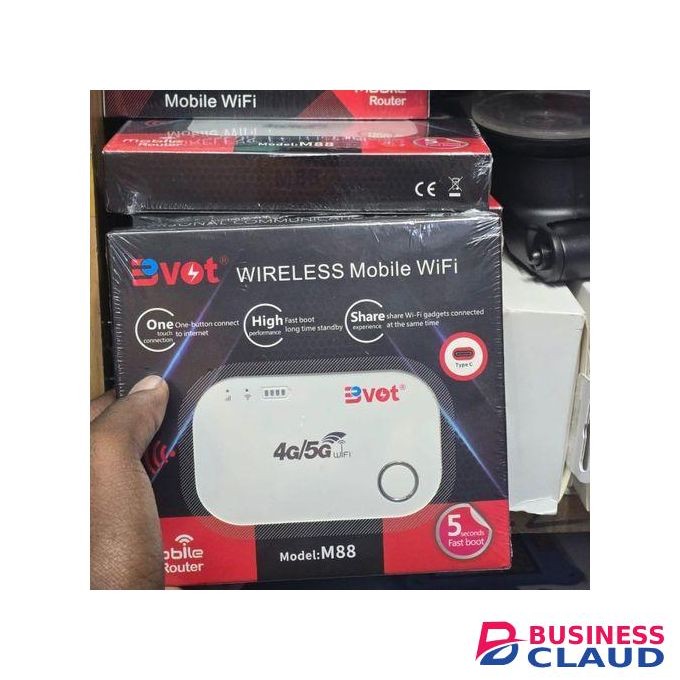 Bvot M88 Portable 4G/5G WiFi Router â€“ Works with Safaricom, Airtel, Telkom & Faiba, High-Speed Internet Anywhere