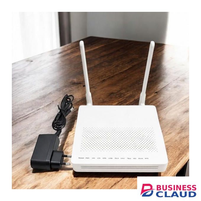 XPON GPON ONU Fiber Router with High Speed FTTH Support, Dual Antennas and Clear LED Status Indicators