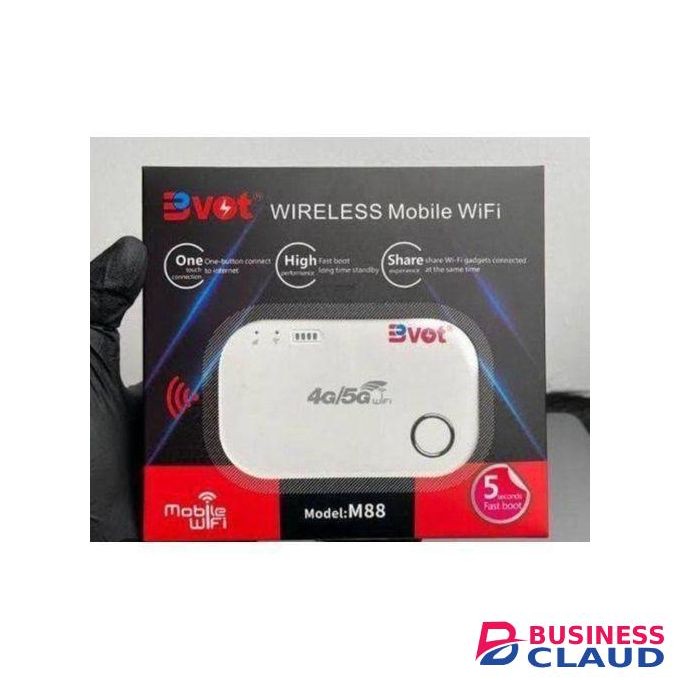 BVOT M88 Universal Wireless Mobile WiFi Router - 4G/5G Pocket MiFi with SIM Slot & 150Mbps High-Speed Internet