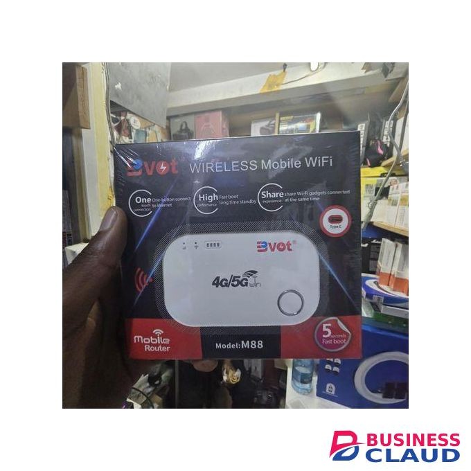 BVOT M88 Wireless 4G/5G Mobile WiFi Router â€“ Ultra-Fast, Portable Internet, One-Button Connection, Long Standby