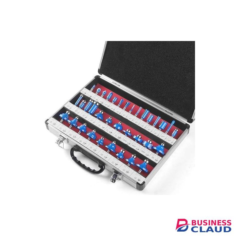 Heavy duty Router Bit Set ,Tungsten Carbide Router Bits Set 8mm Shank,35 Piece Router Bit Kit for DIY, Woodworking Project,American Router Bit Set with Premium Aluminum Carry Storage Case