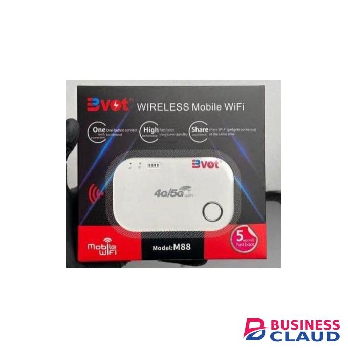 BVOT M88 Wireless Mobile WiFi Router – 4G LTE, Portable Hotspot, Dual SIM, Supports Multiple Devices, Long Battery Life, Plug & Play