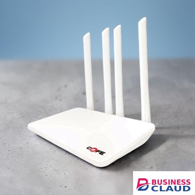 COFE 4G LTE Sim card Compact Design Home and Office Use High Speed Upto 300 Mbps AI Based Auto-Switching 4 Antenna Wifi Router