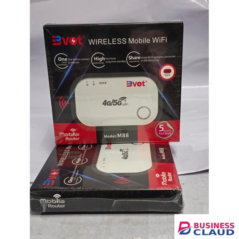Bvot M88 High-Speed 4G/5G LTE Mobile WiFi Router – One-Touch Connection, USB-C Charging, Wi-Fi 802.11b/g/n Support