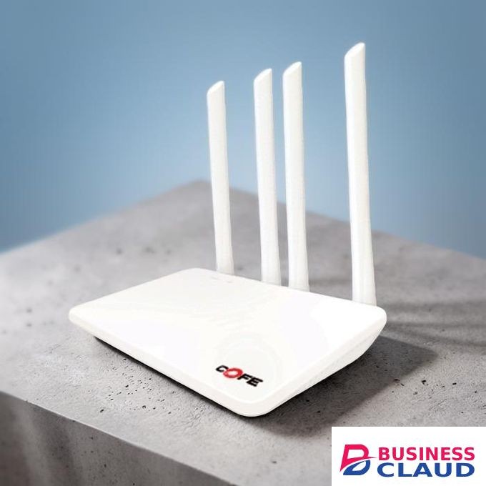 COFE 4G LTE Sim card Space Efficient Compact Design High Performance High Speed Upto 300 Mbps AI Based Auto-Switching 4 Antenna Wifi Router