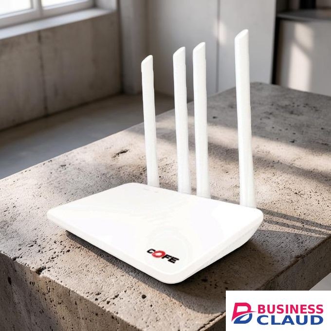 COFE 4G LTE Sim card Plug and Play All GSM Network Support High Speed Upto 300 Mbps AI Based Auto-Switching 4 Antenna Wifi Router