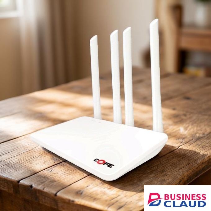 COFE 4G LTE Sim card Premium Quality Stable Performance High Durability High Speed Upto 300 Mbps AI Based Auto-Switching 4 Antenna Wifi Router
