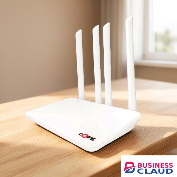 COFE 4G LTE Sim card Multiple Devices Wifi Connectivity Support Convenient High Speed Upto 300 Mbps AI Based Auto-Switching 4 Antenna Wifi Router