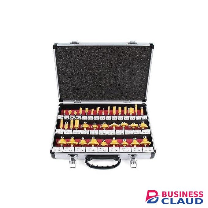 35 Pieces Router Bit Set, Router Bits 8MM Shank with Aluminum Storage Case Tungsten Carbide Router Bits Kit for Professional Woodworking