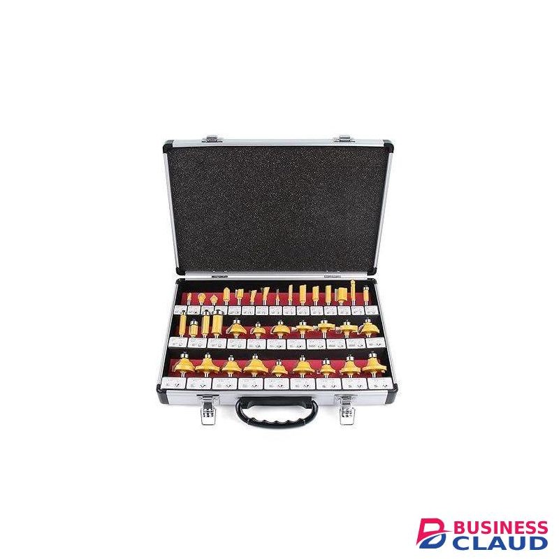 35 Pieces Router Bit Set, Router Bits 8MM Shank with Aluminum Storage Case Tungsten Carbide Router Bits Kit for Professional Woodworking