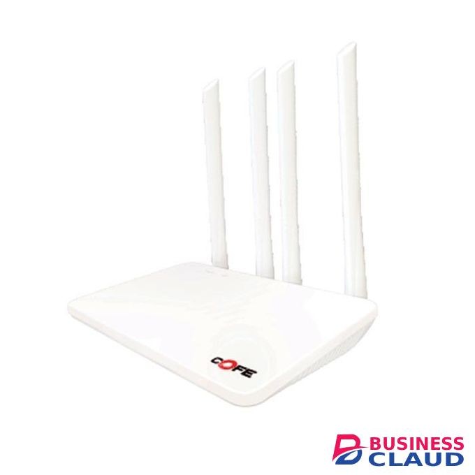 COFE 4G LTE Sim card Compact Design Home and Office Use Stable Indoor Wifi Coverage High Speed Upto 300 Mbps AI Based Auto-Switching 4 Antenna Wifi Router