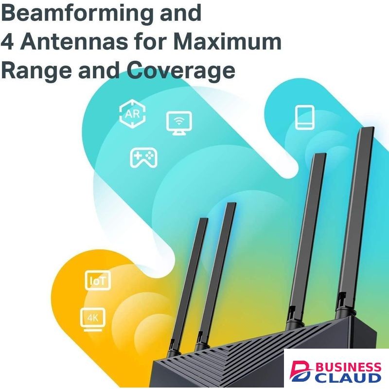 TP-Link Archer AX10 AX1500 Next-Gen Wi-Fi 6 Dual-Band Router – High-Efficiency OFDMA, MU-MIMO, Gigabit Ports, Triple-Core Processor, Whole-Home Enhanced Connectivity