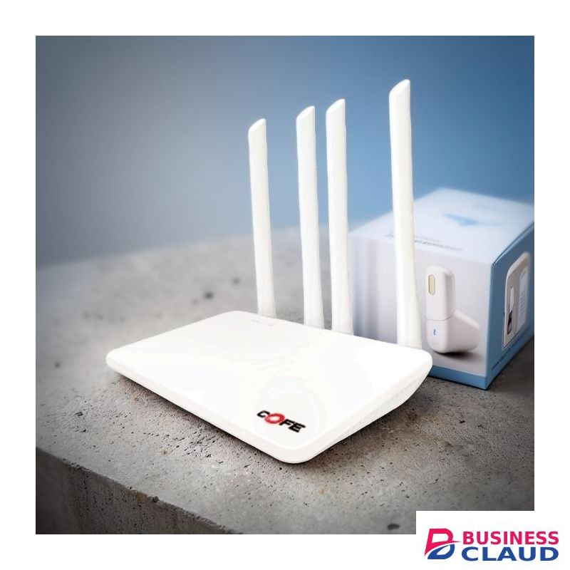 COFE 4G LTE Sim card All Sim Cards Support Upto 32 Devices Support Reliable Performance High Speed Upto 300 Mbps AI Based Auto-Switching 4 Antenna Wifi Router
