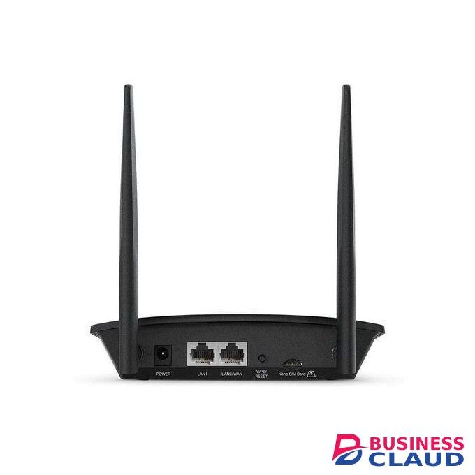 TPLink TL-MR100 300Mbps 2.4GHz Wireless N 4G LTE, Wi-Fi N300, Plug and Play, Parental Controls, Guest Network, with Micro SIM Card Slot, WiFi Router, Black