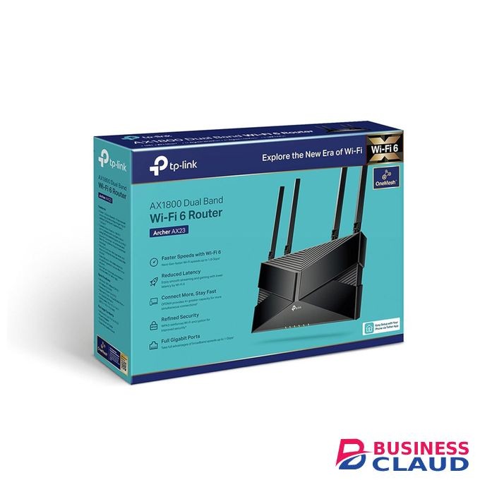 TP-Link Archer AX23 AX1800 Dual-Band Wi-Fi 6 Router (1800 Mbps Speed Gigabit Wireless, Beamforming OFDMA, Next-Gen Platform Dual-Core CPU, One Mesh Easy Setup) Black