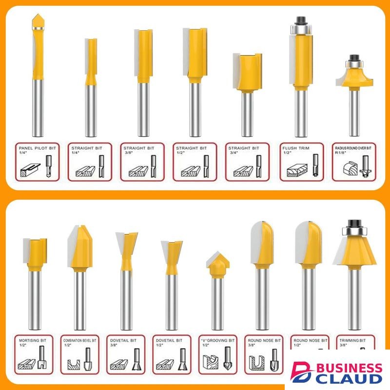 Router Bits Set, Tungsten Carbide Router Bits Set 1/4 Shank, Router Bit Kit For DIY, Woodworking Project,24 Piece Set With Premium Aluminum Carry Storage Case