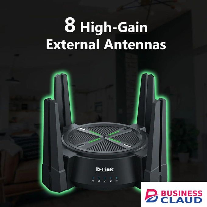 D-Link AX6000 Multi-Gigabit Wi-Fi 6 Router – DIR-X6080Z, 6000Mbps Ultra-Speed, 2.5Gbps Multi-Gig WAN/LAN, 8 High-Gain Antennas, OFDMA & MU-MIMO, Mesh-Ready, WPA3 Security